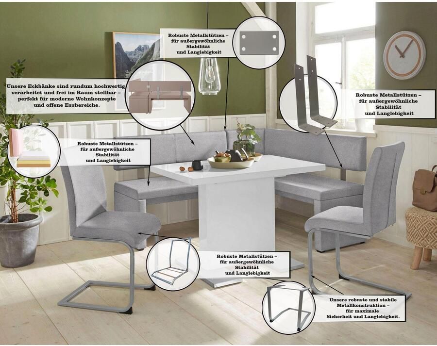 Home affaire Hoekbank Charissa in 3 afmetingen verschillende kwaliteiten