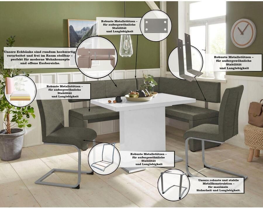 Home affaire Hoekbank Charissa in 3 afmetingen verschillende kwaliteiten