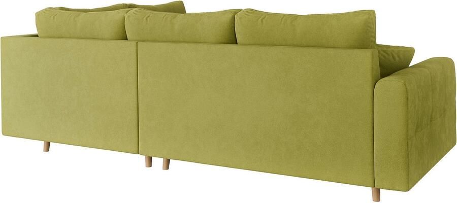 Home affaire Hoekbank CHARRE L-vorm met ottomane afmetingen B D H: 231 161 81 cm fijne stiksels losse rug- en sierkussens ook in cord en bouclé - Foto 4