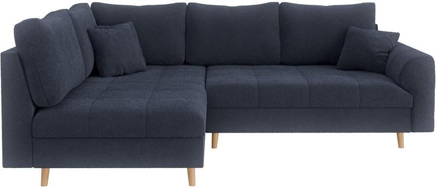 Home affaire Hoekbank CHARRE L-vorm met ottomane afmetingen B D H: 231 161 81 cm fijne stiksels losse rug- en sierkussens ook in cord en bouclé - Foto 7