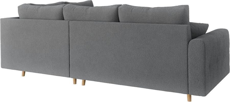 Home affaire Hoekbank CHARRE L-vorm met ottomane afmetingen B D H: 231 161 81 cm fijne stiksels losse rug- en sierkussens ook in cord en bouclé - Foto 5