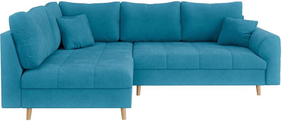 Home affaire Hoekbank CHARRE L-vorm met ottomane afmetingen B D H: 231 161 81 cm fijne stiksels losse rug- en sierkussens ook in cord en bouclé - Foto 7