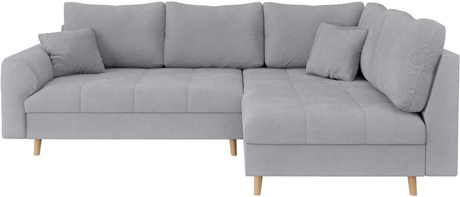 Home affaire Hoekbank CHARRE L-vorm met ottomane afmetingen B D H: 231 161 81 cm fijne stiksels losse rug- en sierkussens ook in cord en bouclé - Foto 5