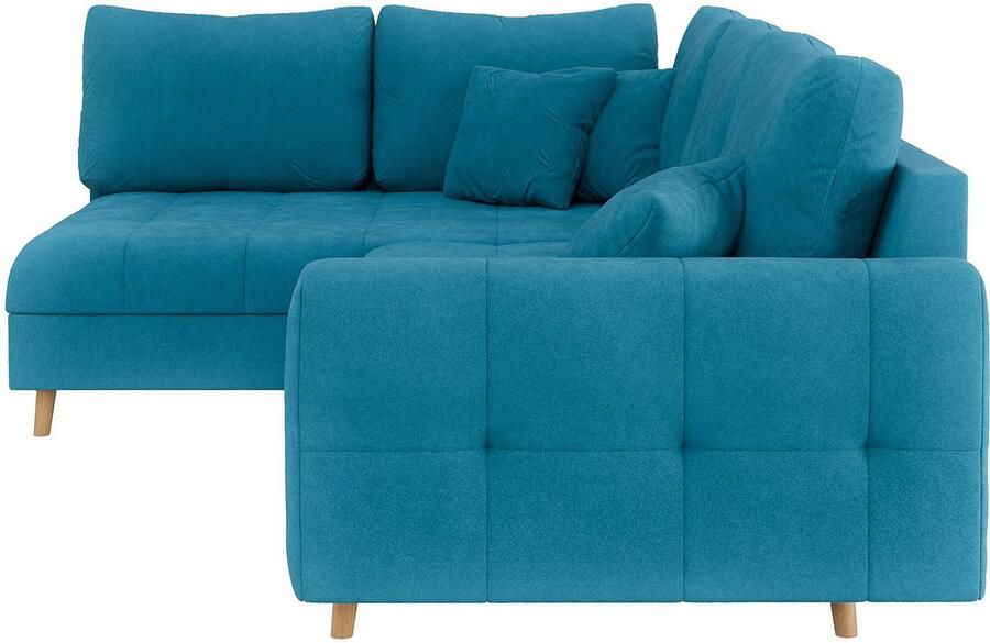 Home affaire Hoekbank CHARRE L-vorm met ottomane afmetingen B D H: 231 161 81 cm fijne stiksels losse rug- en sierkussens ook in cord en bouclé - Foto 2