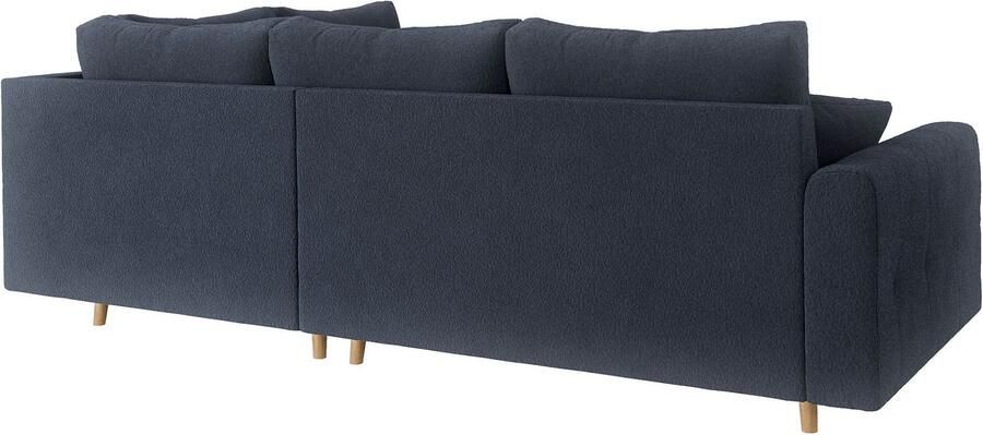 Home affaire Hoekbank CHARRE L-vorm met ottomane afmetingen B D H: 231 161 81 cm fijne stiksels losse rug- en sierkussens ook in cord en bouclé - Foto 4