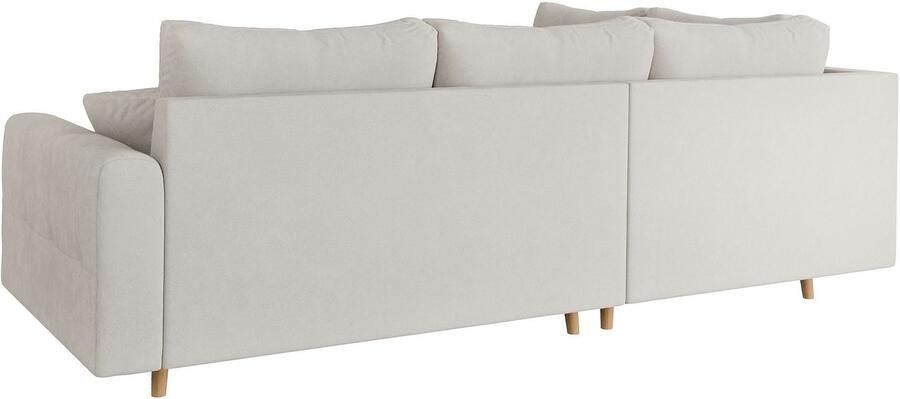 Home affaire Hoekbank CHARRE L-vorm met ottomane afmetingen B D H: 231 161 81 cm fijne stiksels losse rug- en sierkussens ook in cord en bouclé - Foto 5