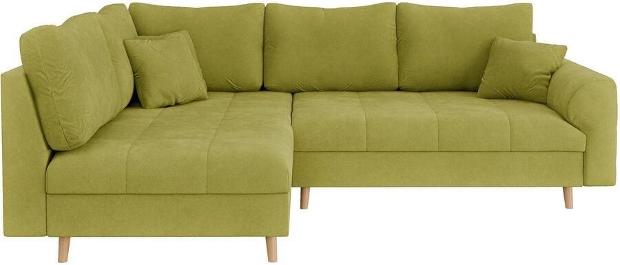 Home affaire Hoekbank CHARRE L-vorm met ottomane afmetingen B D H: 231 161 81 cm fijne stiksels losse rug- en sierkussens ook in cord en bouclé - Foto 5