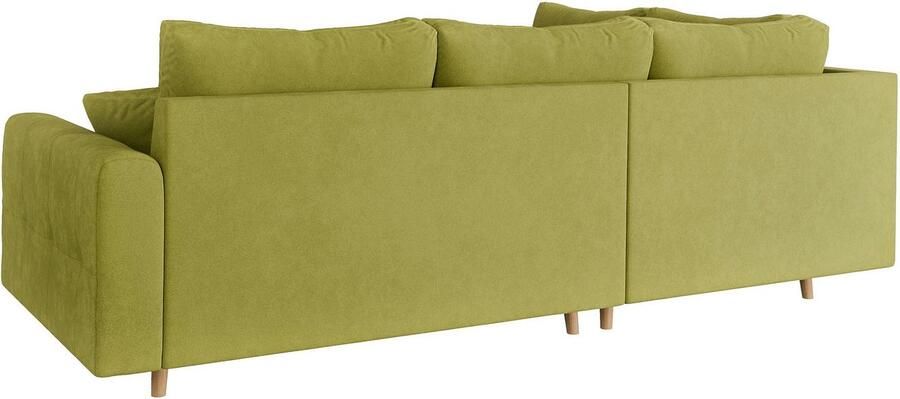 Home affaire Hoekbank CHARRE L-vorm met ottomane afmetingen B D H: 231 161 81 cm fijne stiksels losse rug- en sierkussens ook in cord en bouclé - Foto 4