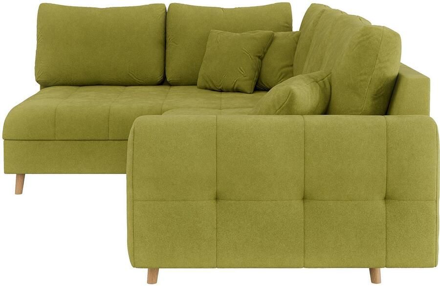 Home affaire Hoekbank CHARRE L-vorm met ottomane afmetingen B D H: 231 161 81 cm fijne stiksels losse rug- en sierkussens ook in cord en bouclé - Foto 2