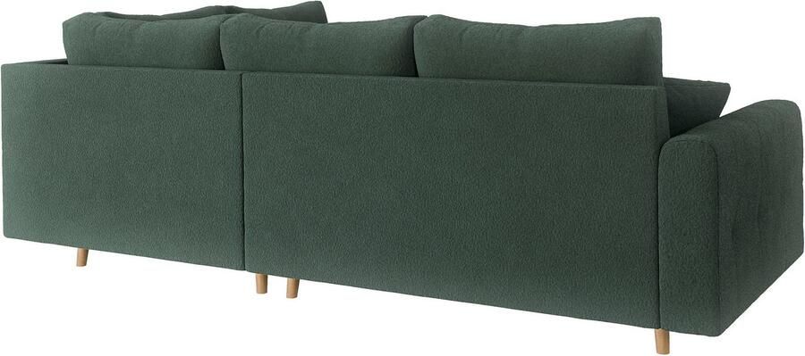 Home affaire Hoekbank CHARRE L-vorm met ottomane afmetingen B D H: 231 161 81 cm fijne stiksels losse rug- en sierkussens ook in cord en bouclé - Foto 5