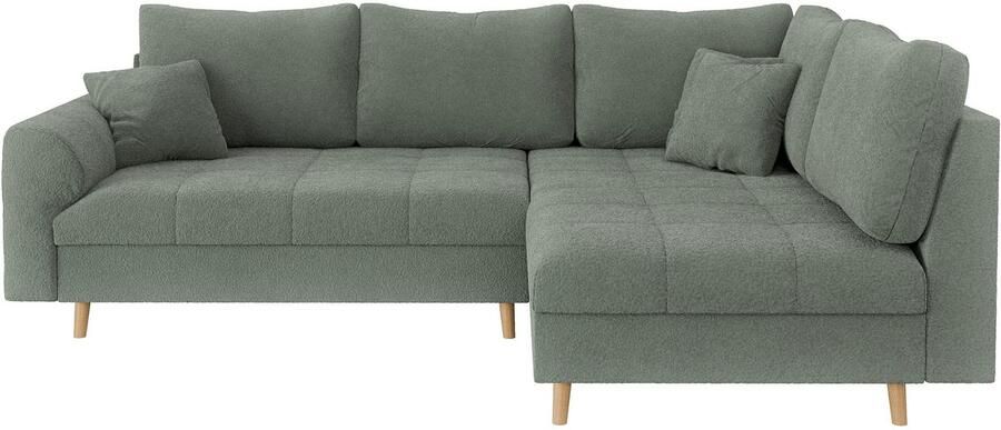 Home affaire Hoekbank CHARRE L-vorm met ottomane afmetingen B D H: 231 161 81 cm fijne stiksels losse rug- en sierkussens ook in cord en bouclé - Foto 7