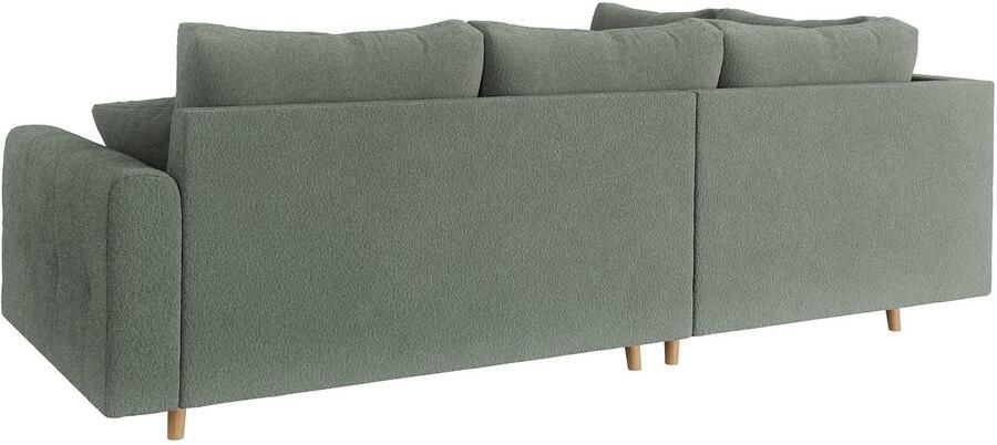 Home affaire Hoekbank CHARRE L-vorm met ottomane afmetingen B D H: 231 161 81 cm fijne stiksels losse rug- en sierkussens ook in cord en bouclé - Foto 4