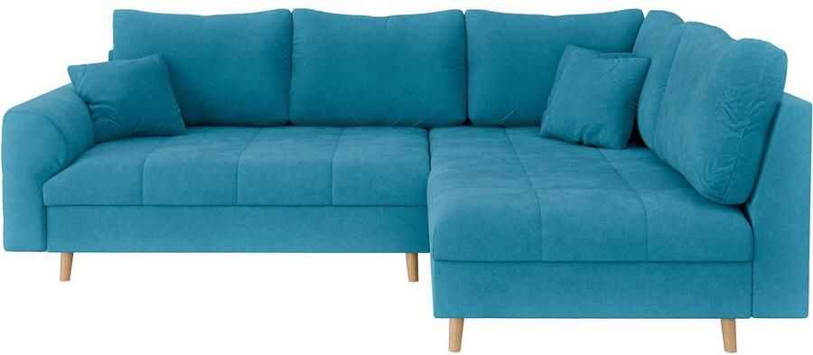 Home affaire Hoekbank CHARRE L-vorm met ottomane afmetingen B D H: 231 161 81 cm fijne stiksels losse rug- en sierkussens ook in cord en bouclé - Foto 5