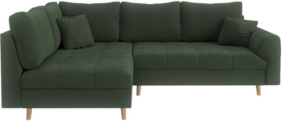 Home affaire Hoekbank CHARRE L-vorm met ottomane afmetingen B D H: 231 161 81 cm fijne stiksels losse rug- en sierkussens ook in cord en bouclé - Foto 7