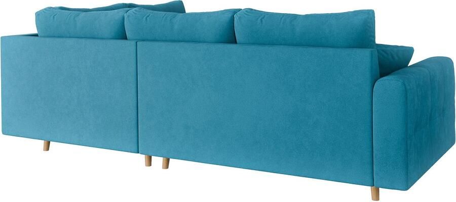 Home affaire Hoekbank CHARRE L-vorm met ottomane afmetingen B D H: 231 161 81 cm fijne stiksels losse rug- en sierkussens ook in cord en bouclé - Foto 4