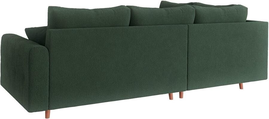 Home affaire Hoekbank CHARRE L-vorm met ottomane afmetingen B D H: 231 161 81 cm fijne stiksels losse rug- en sierkussens ook in cord en bouclé - Foto 5