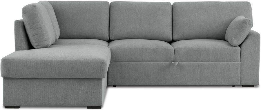 Home affaire Hoekbank Citry Breedte 242 cm chenille bedfunctie bedlade L-vorm (304-delig) - Foto 5