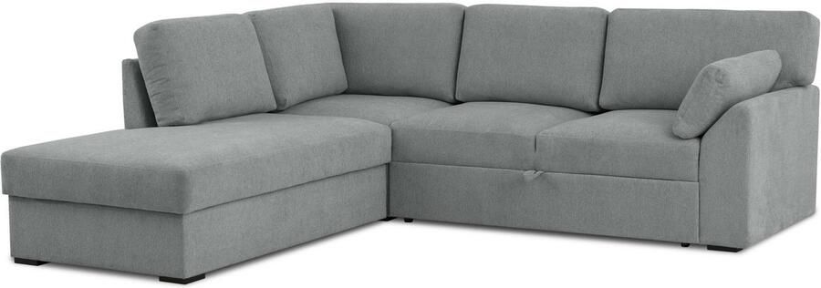 Home affaire Hoekbank Citry Breedte 242 cm chenille bedfunctie bedlade L-vorm (304-delig) - Foto 10