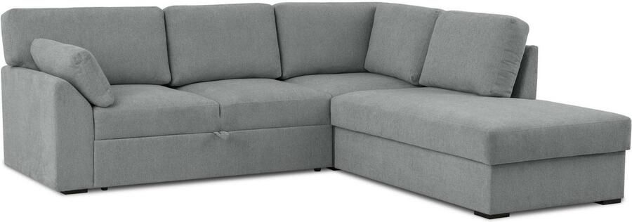 Home affaire Hoekbank Citry Breedte 242 cm chenille bedfunctie bedlade L-vorm (304-delig) - Foto 10