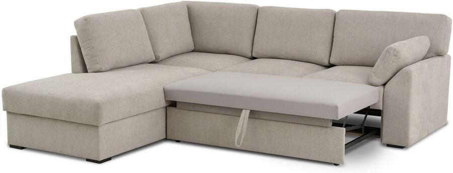 Home affaire Hoekbank Citry Breedte 242 cm chenille bedfunctie bedlade L-vorm (304-delig) - Foto 6