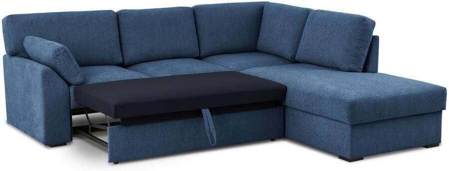 Home affaire Hoekbank Citry Breedte 242 cm chenille bedfunctie bedlade L-vorm (304-delig) - Foto 6
