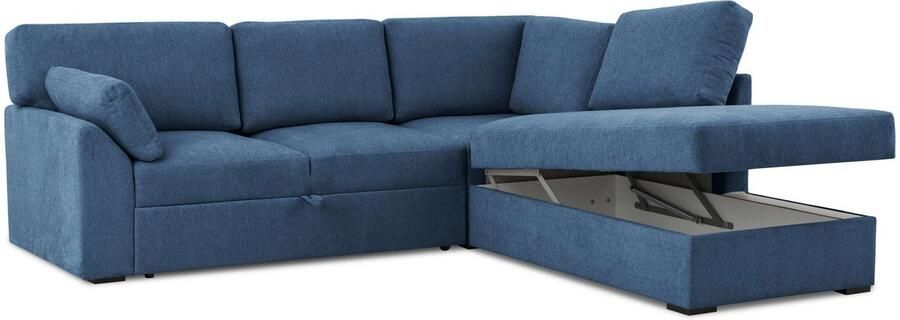 Home affaire Hoekbank Citry Breedte 242 cm chenille bedfunctie bedlade L-vorm (304-delig) - Foto 9