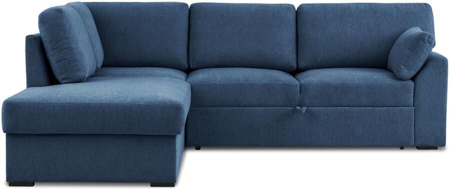 Home affaire Hoekbank Citry Breedte 242 cm chenille bedfunctie bedlade L-vorm (304-delig) - Foto 5