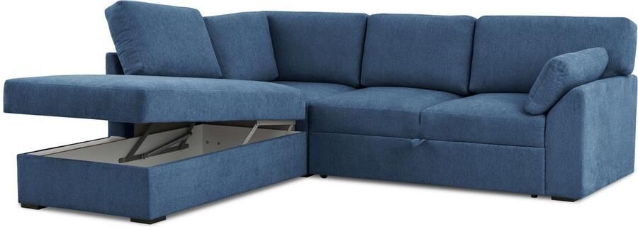 Home affaire Hoekbank Citry Breedte 242 cm chenille bedfunctie bedlade L-vorm (304-delig) - Foto 9