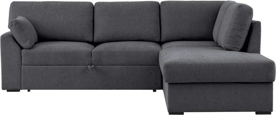 Home affaire Hoekbank Citry Breedte 242 cm chenille bedfunctie bedlade L-vorm (304-delig) - Foto 5