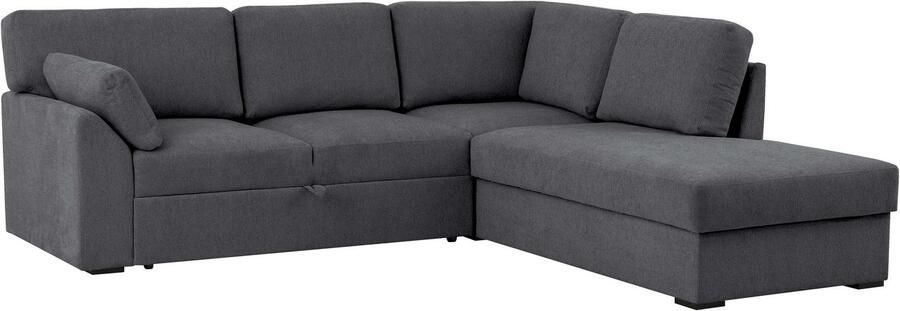 Home affaire Hoekbank Citry Breedte 242 cm chenille bedfunctie bedlade L-vorm (304-delig) - Foto 10