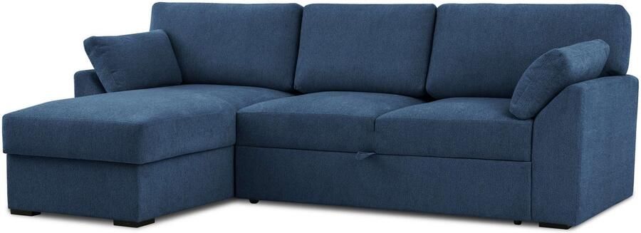 Home affaire Hoekbank Citry Breedte 246 cm chenille bedfunctie bedlade L-vorm - Foto 11