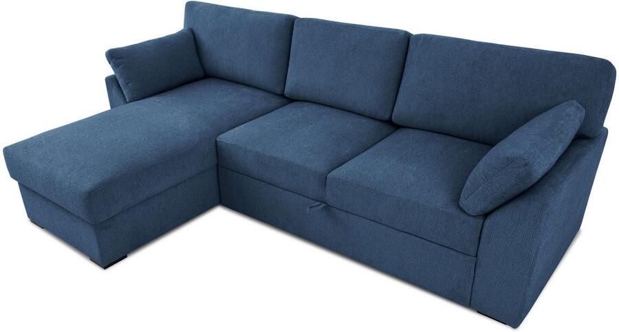 Home affaire Hoekbank Citry Breedte 246 cm chenille bedfunctie bedlade L-vorm - Foto 4