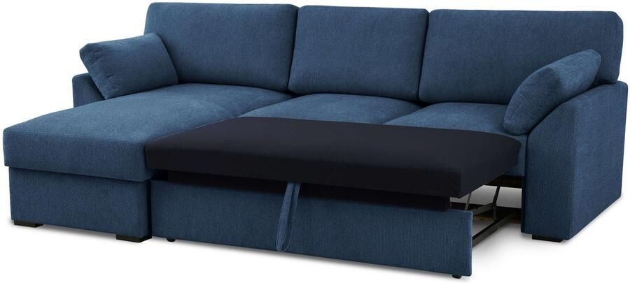 Home affaire Hoekbank Citry Breedte 246 cm chenille bedfunctie bedlade L-vorm - Foto 5