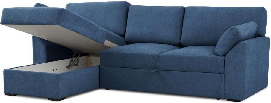 Home affaire Hoekbank Citry Breedte 246 cm chenille bedfunctie bedlade L-vorm - Foto 10