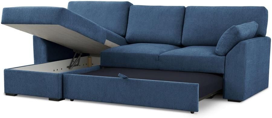 Home affaire Hoekbank Citry Breedte 246 cm chenille bedfunctie bedlade L-vorm - Foto 6