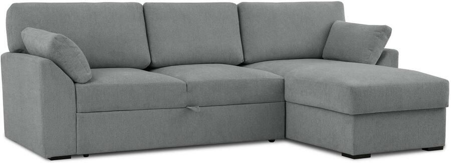 Home affaire Hoekbank Citry Breedte 246 cm chenille bedfunctie bedlade L-vorm - Foto 11