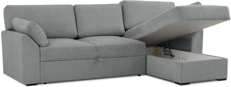 Home affaire Hoekbank Citry Breedte 246 cm chenille bedfunctie bedlade L-vorm - Foto 10