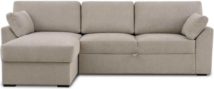 Home affaire Hoekbank Citry Breedte 246 cm chenille bedfunctie bedlade L-vorm - Foto 9