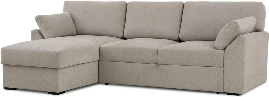 Home affaire Hoekbank Citry Breedte 246 cm chenille bedfunctie bedlade L-vorm - Foto 11