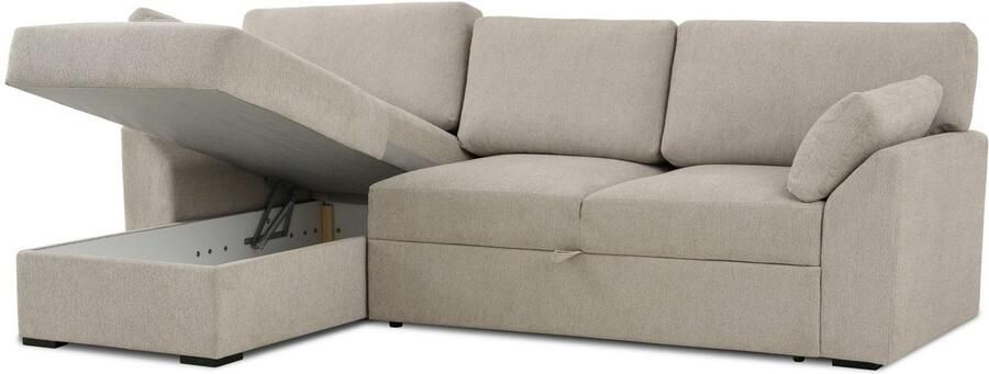 Home affaire Hoekbank Citry Breedte 246 cm chenille bedfunctie bedlade L-vorm - Foto 10