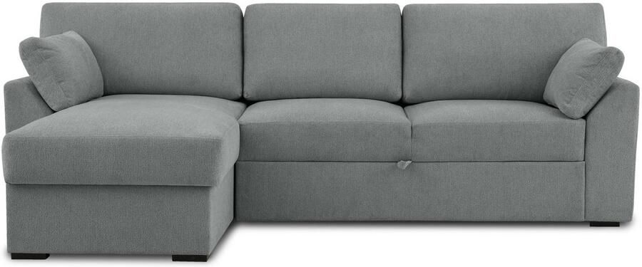 Home affaire Hoekbank Citry Breedte 246 cm chenille bedfunctie bedlade L-vorm - Foto 9