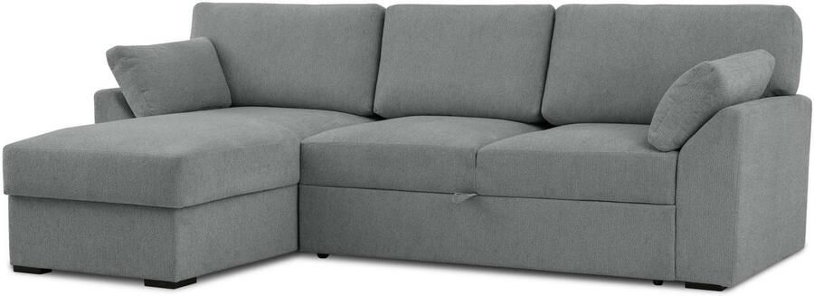 Home affaire Hoekbank Citry Breedte 246 cm chenille bedfunctie bedlade L-vorm - Foto 11