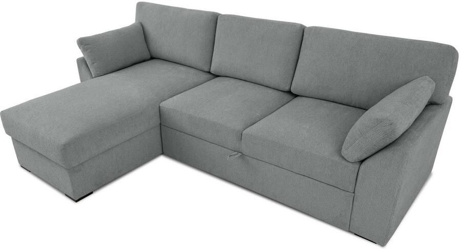 Home affaire Hoekbank Citry Breedte 246 cm chenille bedfunctie bedlade L-vorm - Foto 4