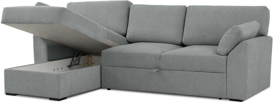 Home affaire Hoekbank Citry Breedte 246 cm chenille bedfunctie bedlade L-vorm - Foto 10