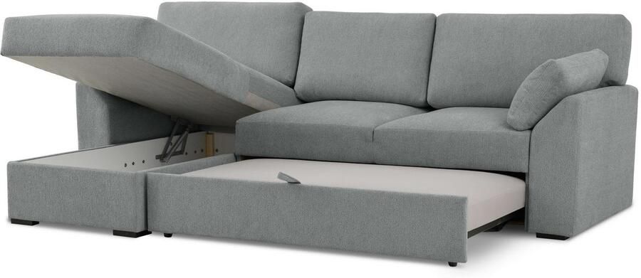 Home affaire Hoekbank Citry Breedte 246 cm chenille bedfunctie bedlade L-vorm - Foto 6