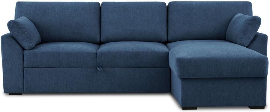 Home affaire Hoekbank Citry Breedte 246 cm chenille bedfunctie bedlade L-vorm - Foto 9