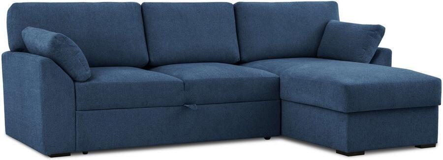 Home affaire Hoekbank Citry Breedte 246 cm chenille bedfunctie bedlade L-vorm - Foto 11