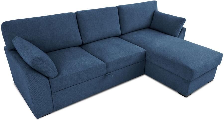 Home affaire Hoekbank Citry Breedte 246 cm chenille bedfunctie bedlade L-vorm - Foto 4