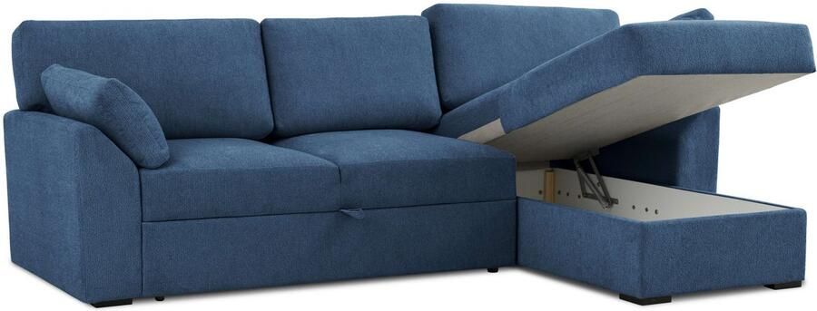 Home affaire Hoekbank Citry Breedte 246 cm chenille bedfunctie bedlade L-vorm - Foto 10