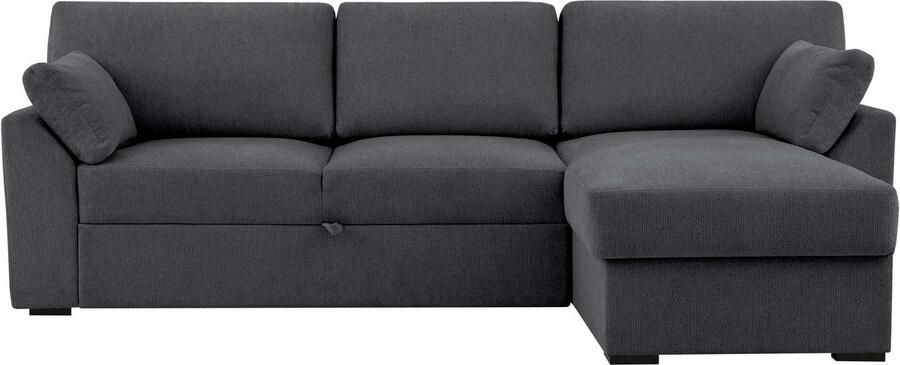 Home affaire Hoekbank Citry Breedte 246 cm chenille bedfunctie bedlade L-vorm - Foto 9